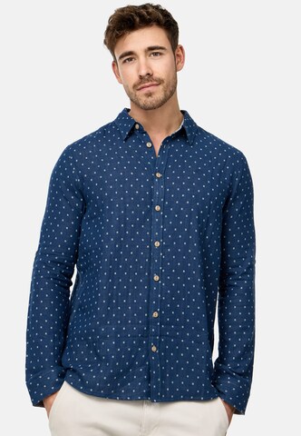 INDICODE JEANS Regular Fit Hemd 'Joffrey' in Blau: Vorderseite
