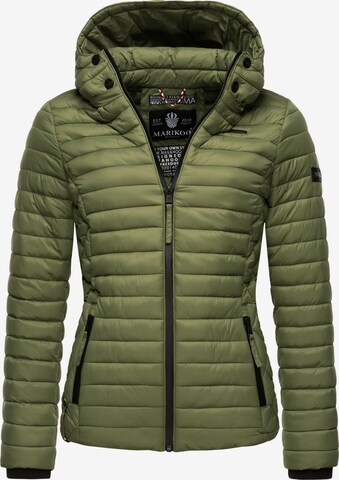 MARIKOO Between-season jacket 'Samtpfote' in Green: front