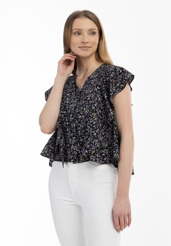 Camicia da donna di Usha in nero: frontale