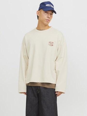 JACK & JONES Sweatshirt i hvid: forside