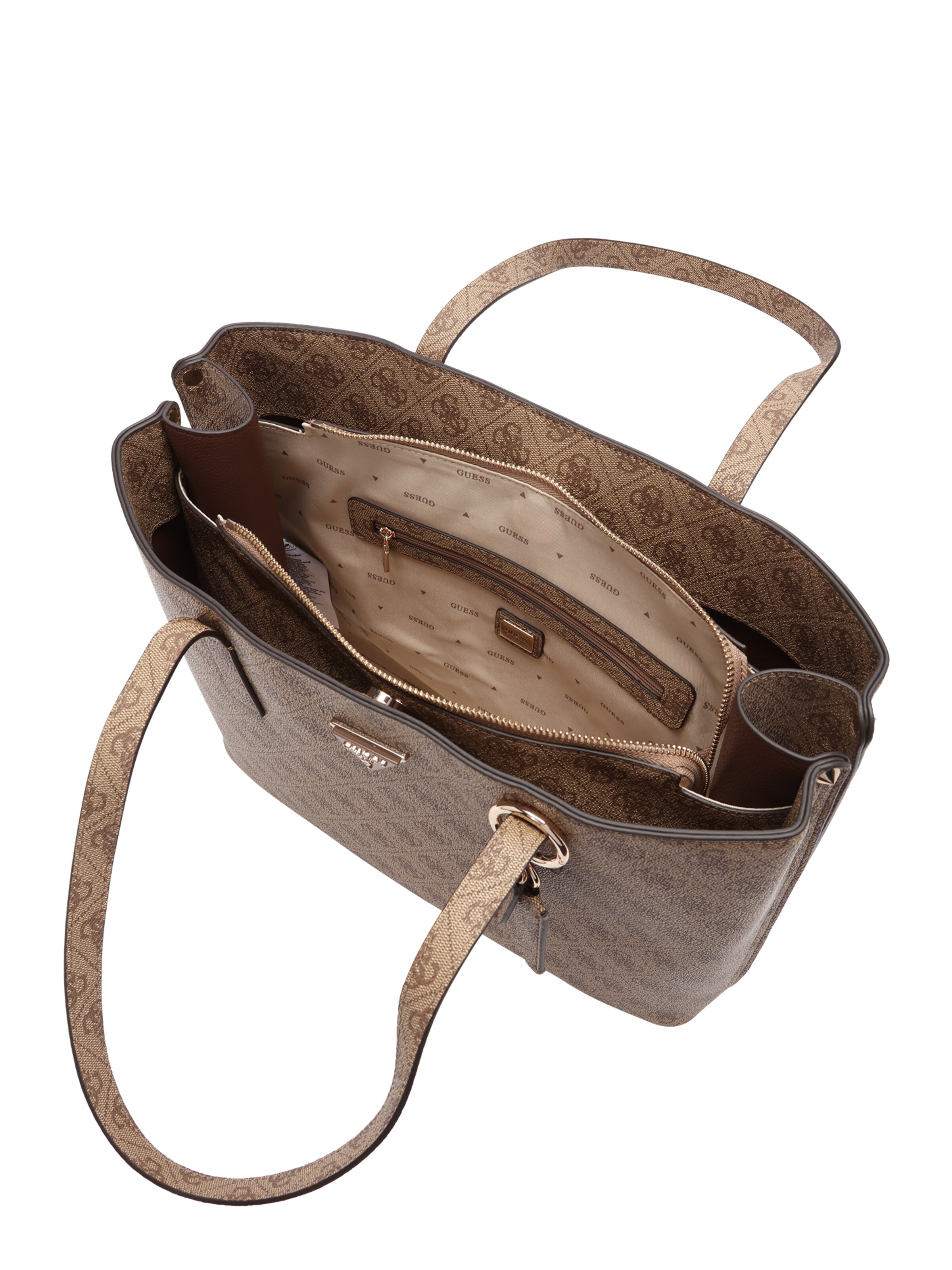 GUESS Шоппер 'MERIDIAN II GIRLFRIEND TOTE' в Бежевый