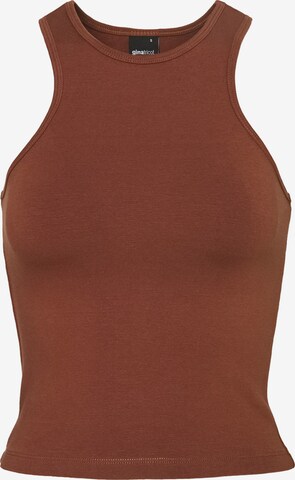 Gina Tricot Top 'Lana' in Brown: front
