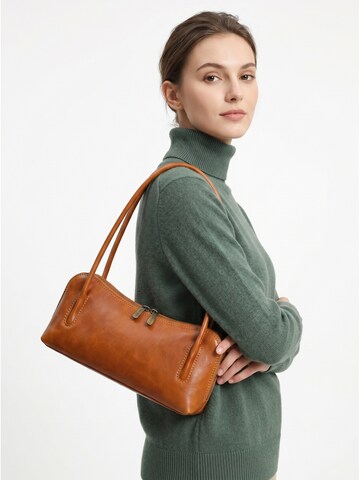 Borsa a spalla 'Borsa a Spalla Donna Pelle Vacchetta I Fratelli - Zip' di I Fratelli in beige