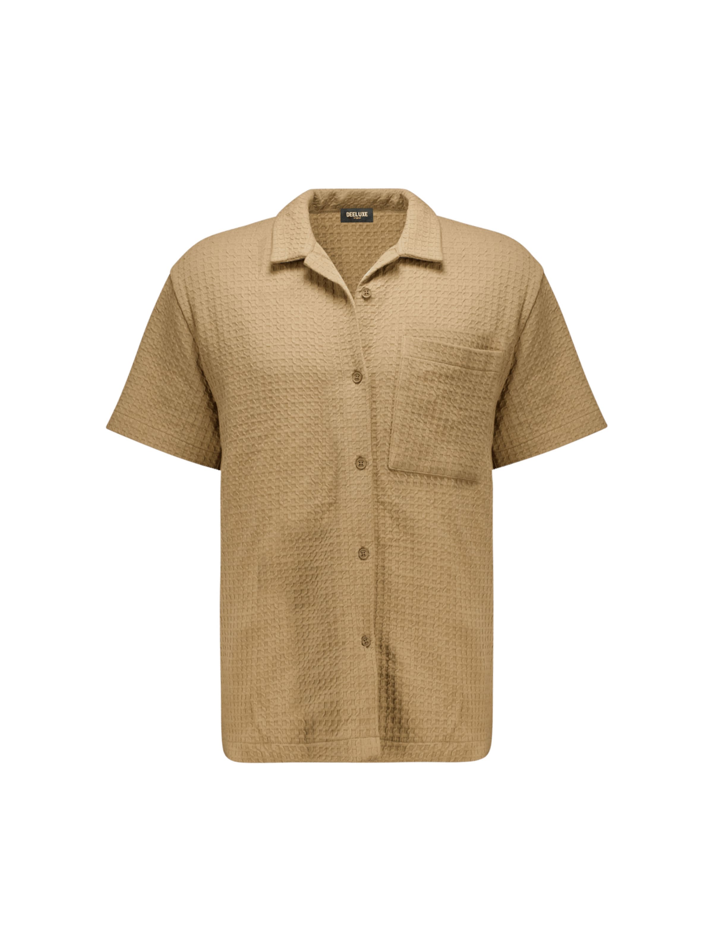 Coupe regular Chemise 'Noa' Deeluxe en marron : devant