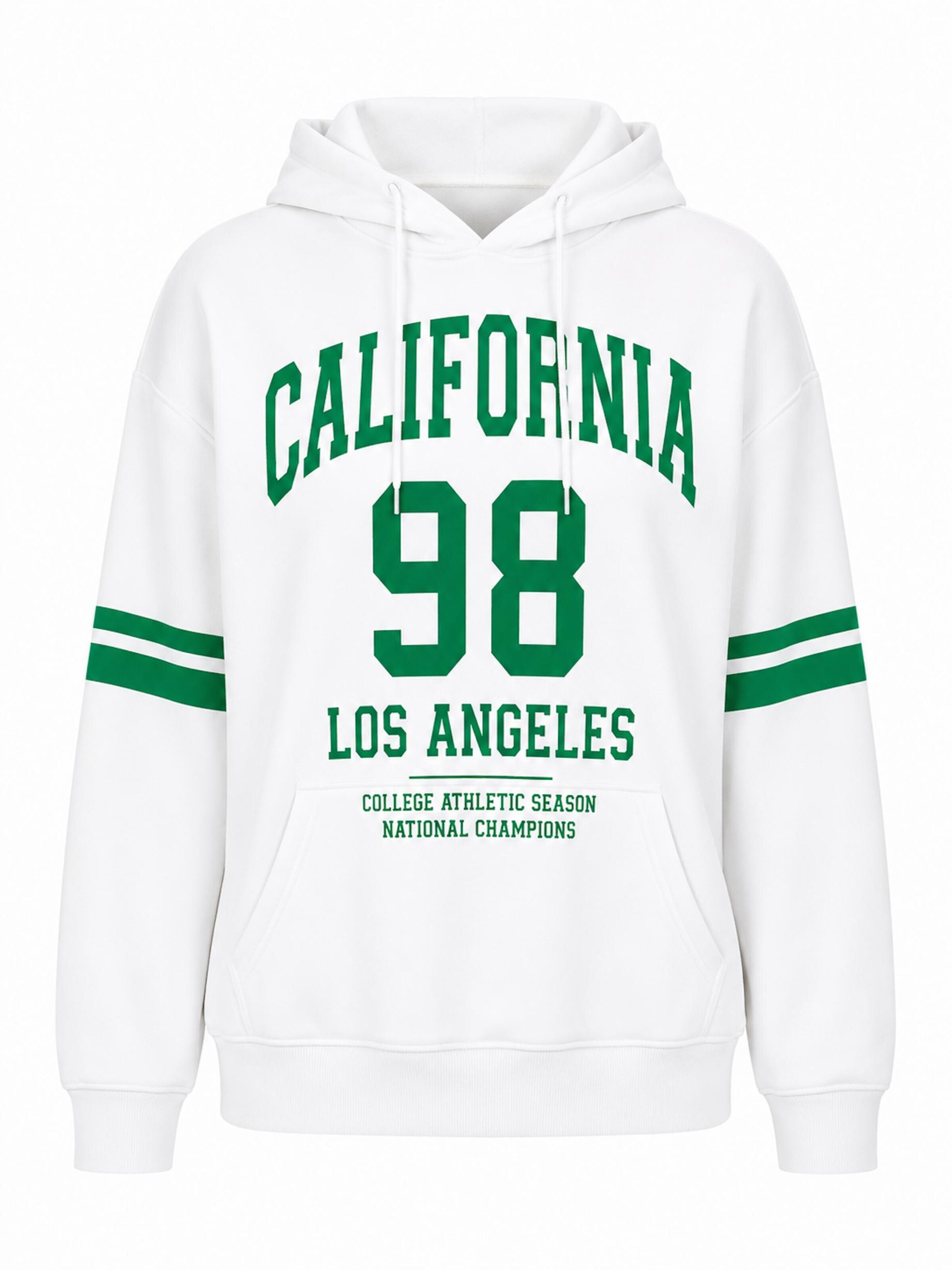 Worldclassca Oversizepullover 'California 98'‌‌‌‌‌ in Weiß: Vorderseite