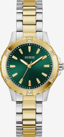 GUESS Analoog horloge 'MIST' in Geel: voorkant