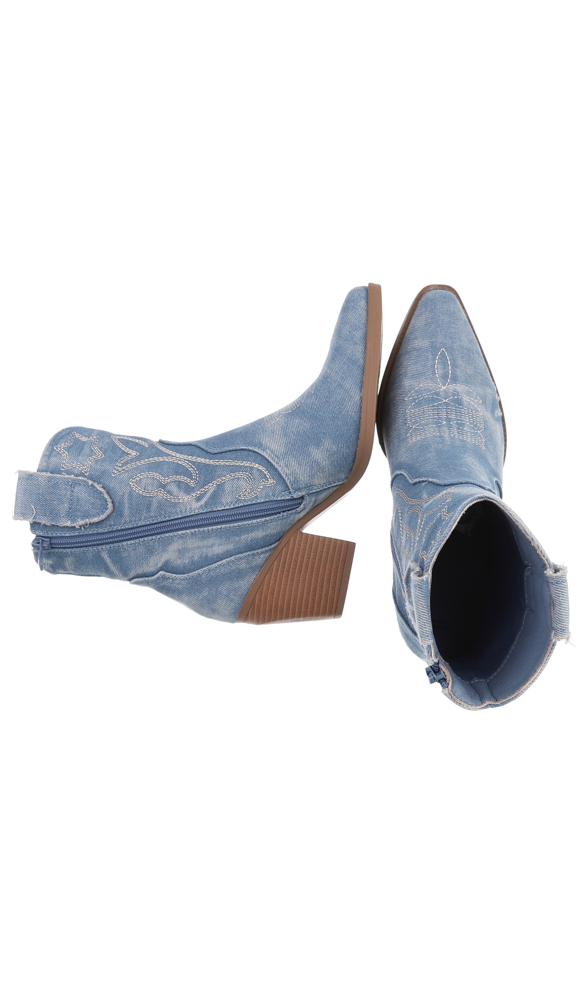 Ital-Design Cowboy Boots in Blue