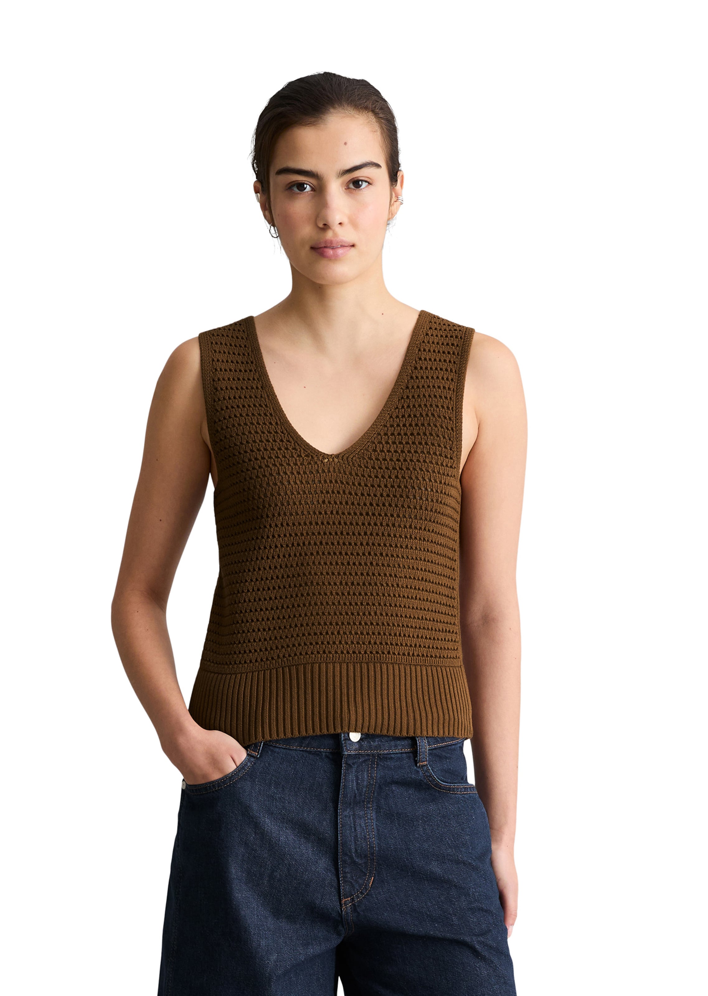 Haut Marc O'Polo DENIM en marron : devant