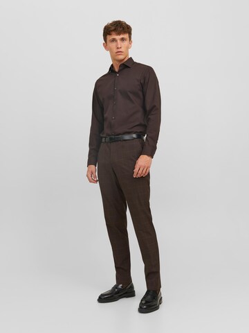 JACK & JONES Slimfit Spodnie w kant 'Solaris' w kolorze brązowy