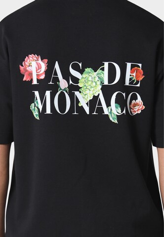 Pas De Monaco Tričko 'FLORALE' - Čierna