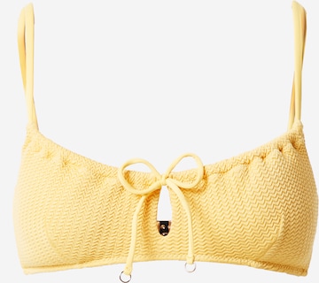 SeafollyBandeau Bikini gornji dio 'Drawstring' - žuta boja: prednji dio