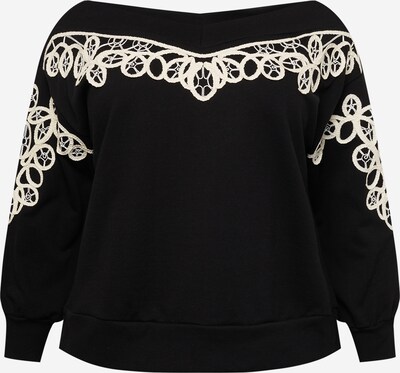 River Island Plus Sweat-shirt en crème / noir, Vue avec produit