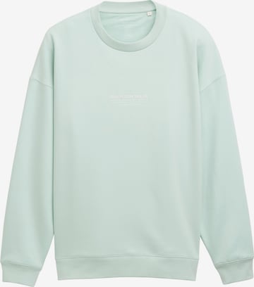 Sweat-shirt TOM TAILOR DENIM en vert : devant