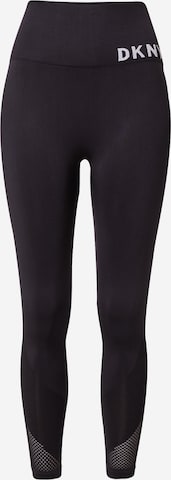 DKNY Performance Skinny Workout Pants in Black: front