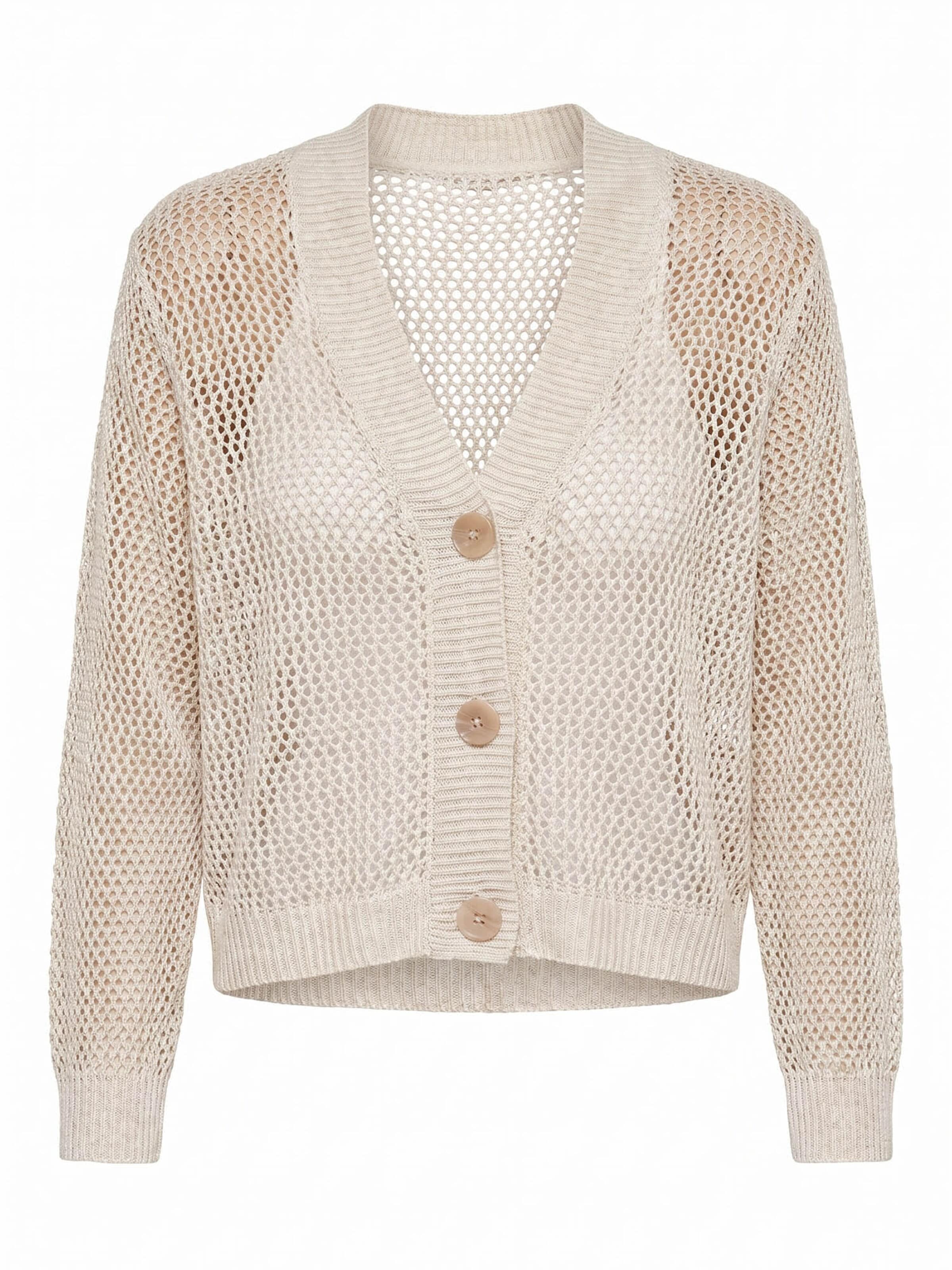Zhrill Strickjacke 'ZHKAJA'‌‌‌‌ in Weiß: Vorderseite