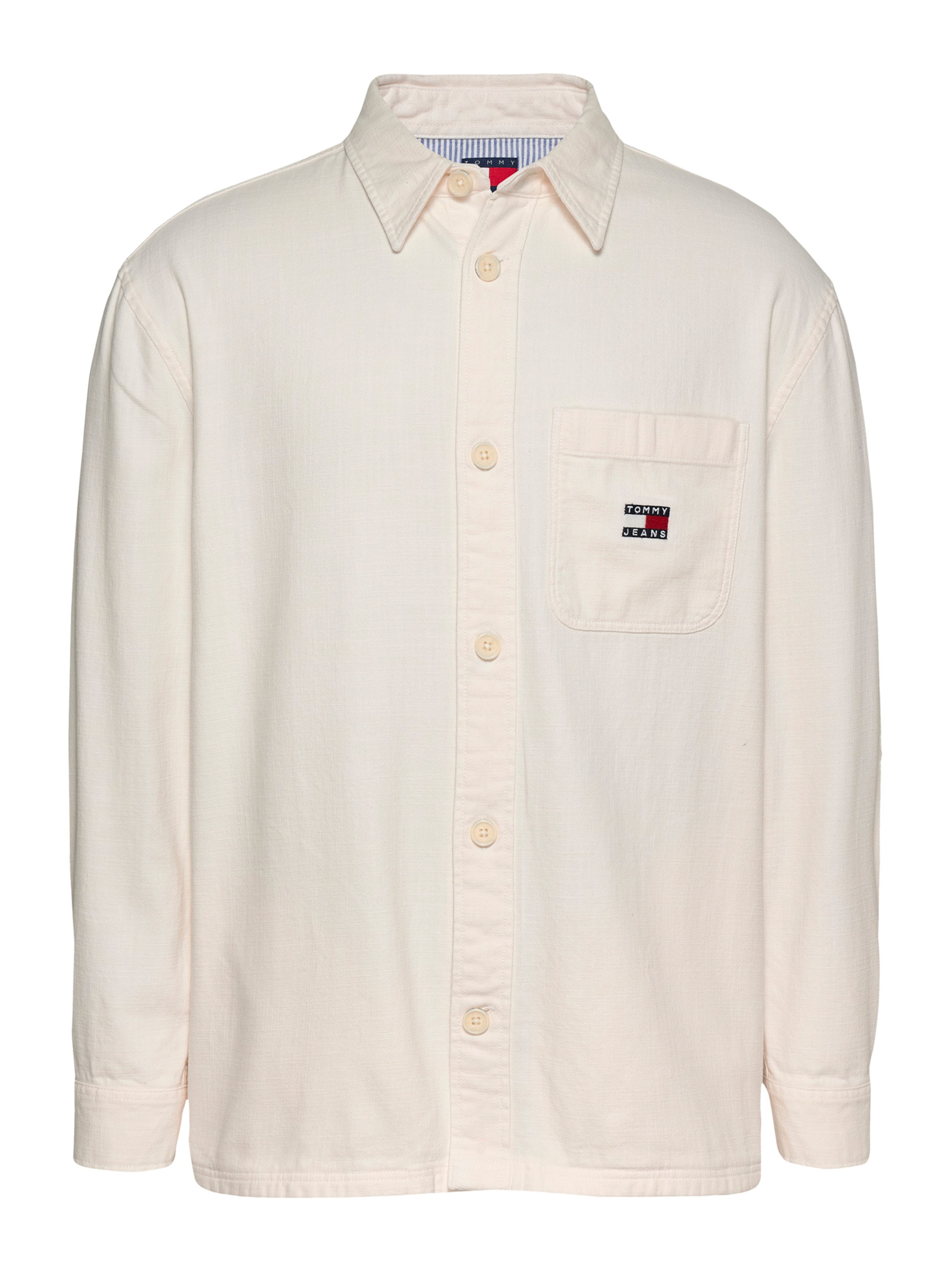 Tommy Jeans Comfort Fit Skjorta i vit: framsida