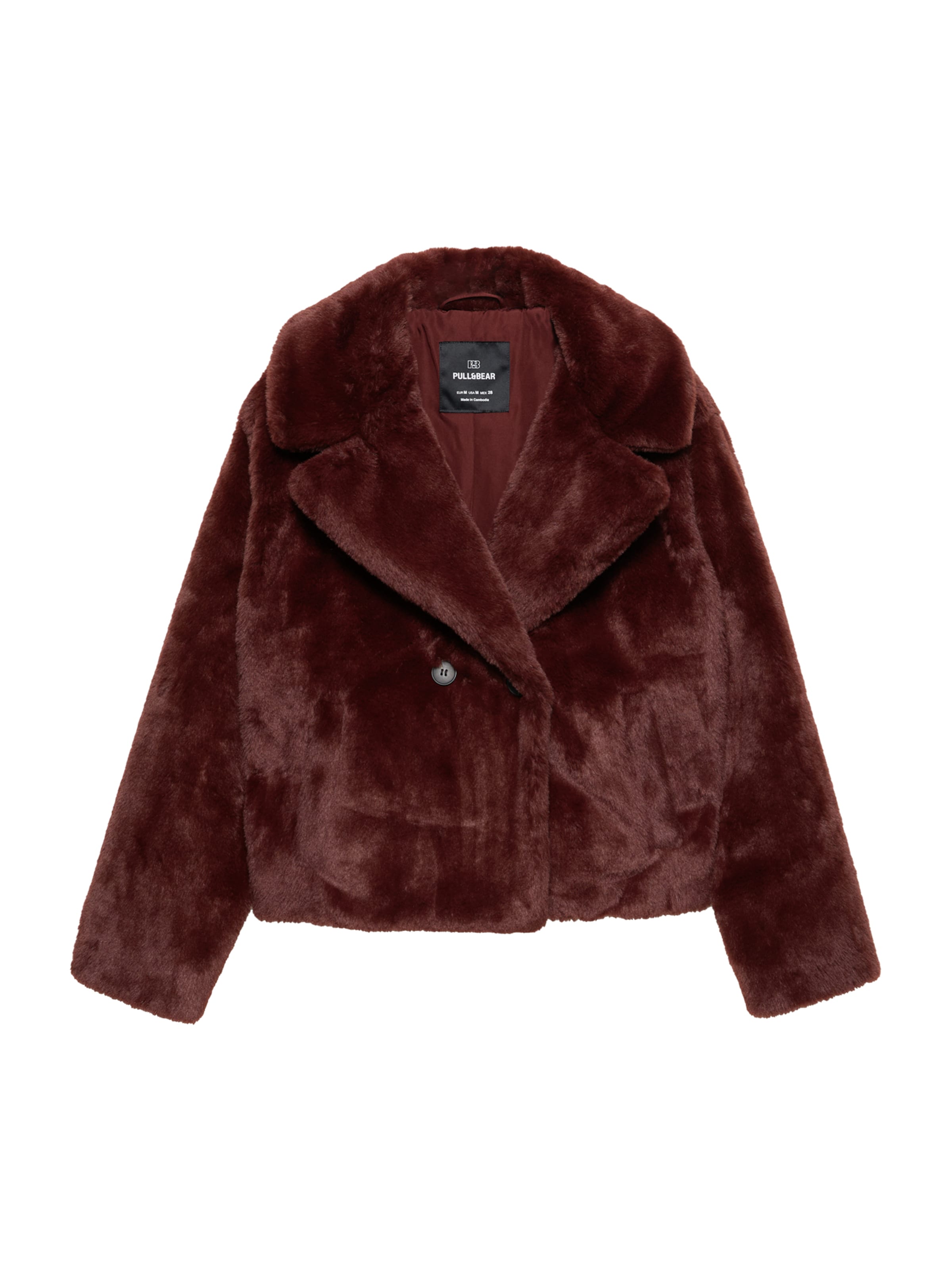 Pull&amp;Bear Зимно яке в червено: отпред