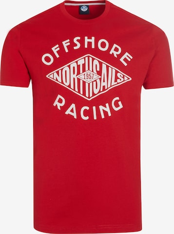 T-Shirt North Sails en rouge : devant