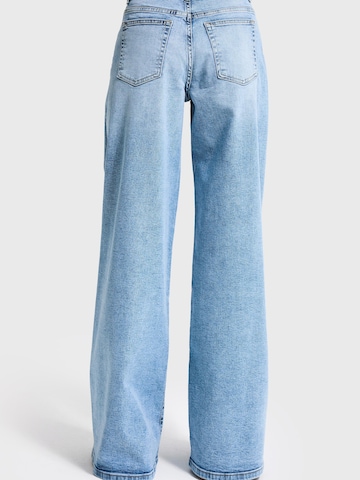 IT'S BASIC Wide leg Jeans 'Stretch Palazzo High Rise Jeans' in Blauw