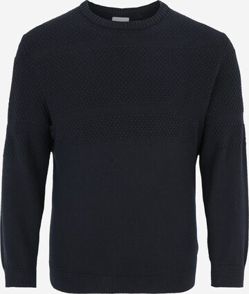 Jack & Jones Plus Sweater 'CHRIS' in Blue: front