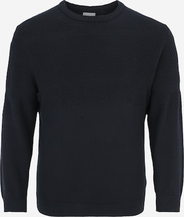 Jack & Jones Plus Trui 'CHRIS' in Blauw: voorkant