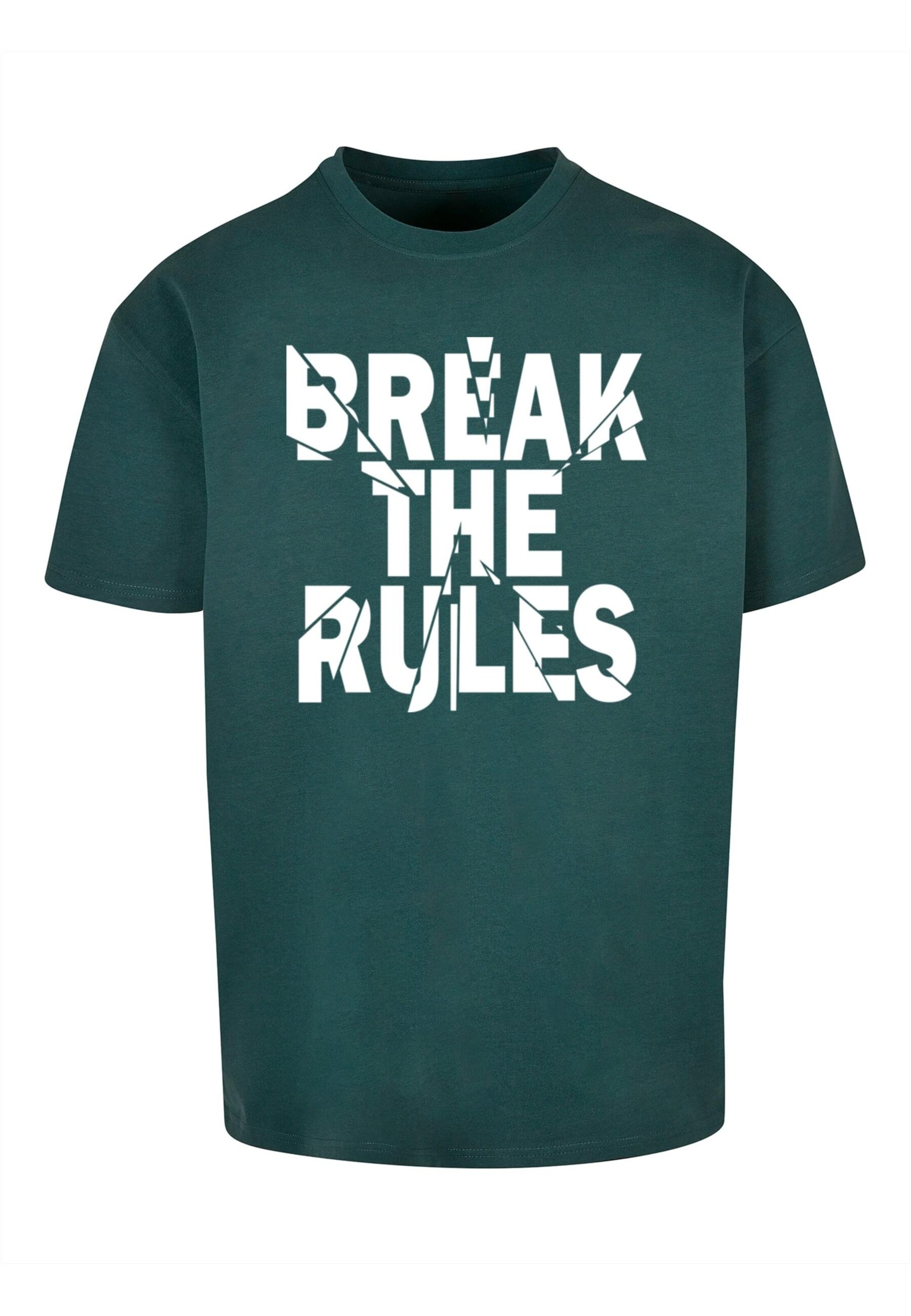 Merchcode Shirt 'Break The Rules 2' in Green: front
