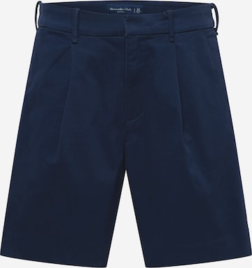 Abercrombie & Fitch Pleat-front trousers in Blue: front