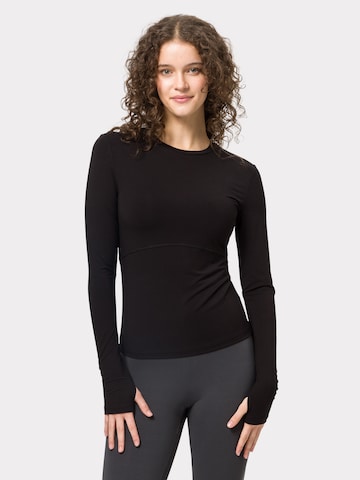 Les Lunes Shirt 'Flow Longsleeve' in Zwart: voorkant