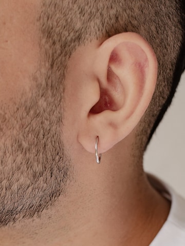 Boucles d'oreilles 'Basic Hoop' Hey Happiness en argent