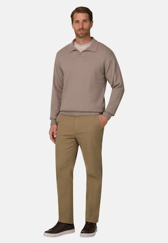 Boggi Milano Slim fit Chino trousers in Grey: front