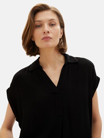 TOM TAILOR Bluse in Schwarz