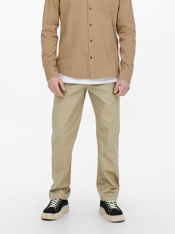 regular Pantaloni 'EDGE' di Only & Sons in beige: frontale