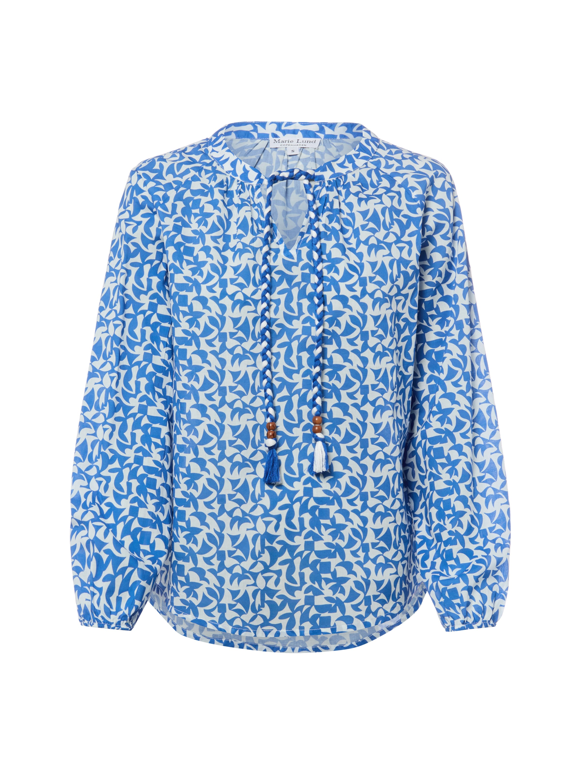 Marie Lund Blouse in Blauw: voorkant