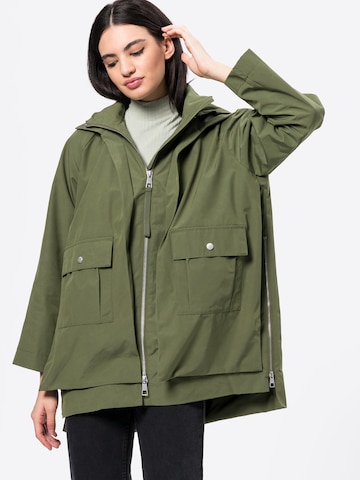 TOM TAILOR DENIM Between-Seasons Parka in Green: front