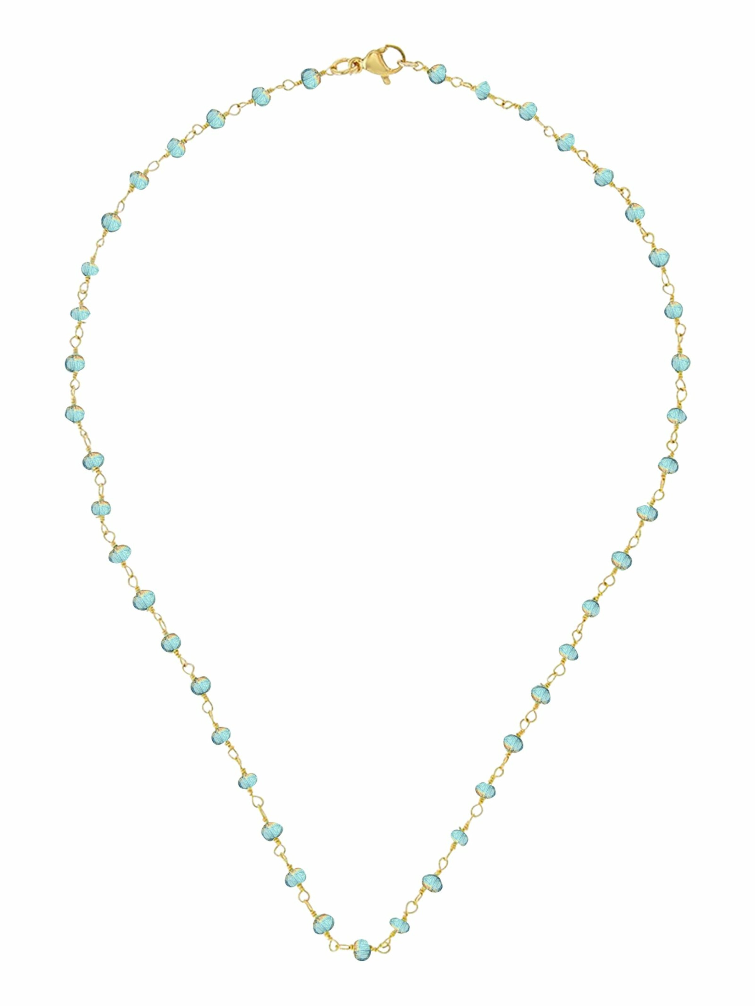 Gemshine Necklace 'Labradorit' in Gold: front