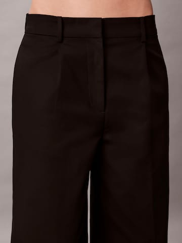 Calvin Klein Wide Leg Bukser med lægfolder i sort