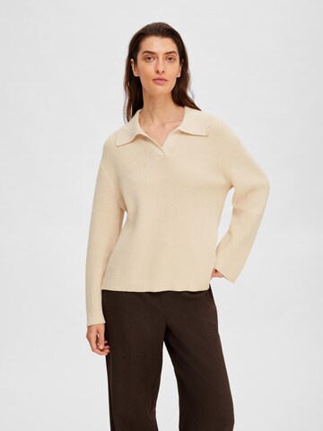 SELECTED FEMME Pullover 'Hilma' in Beige