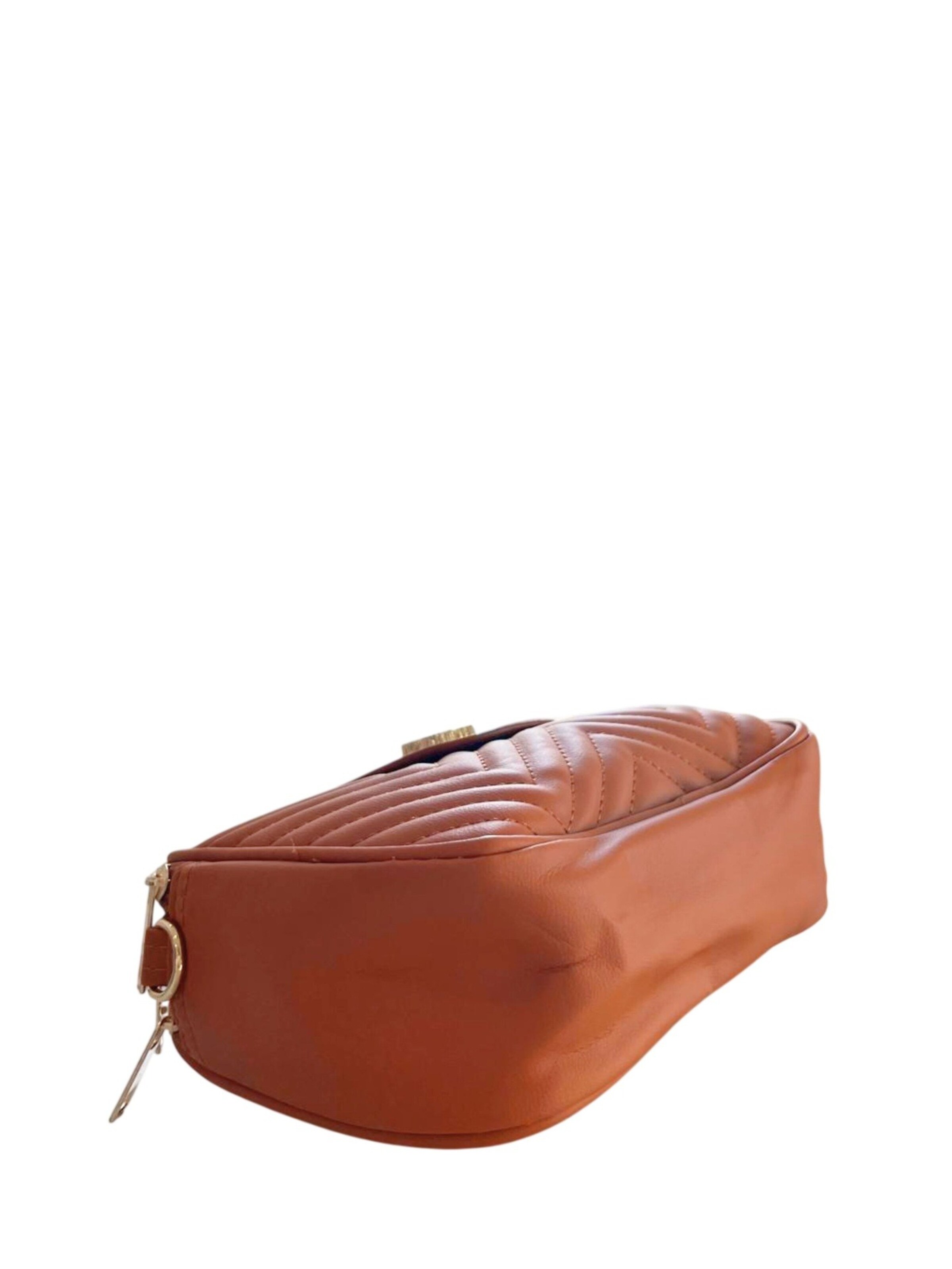 Borsa a spalla 'Borsa a Mano Donna Ecopelle Vegan - Chiusura Zip e Tracolla' di Baldinini Trend in marrone