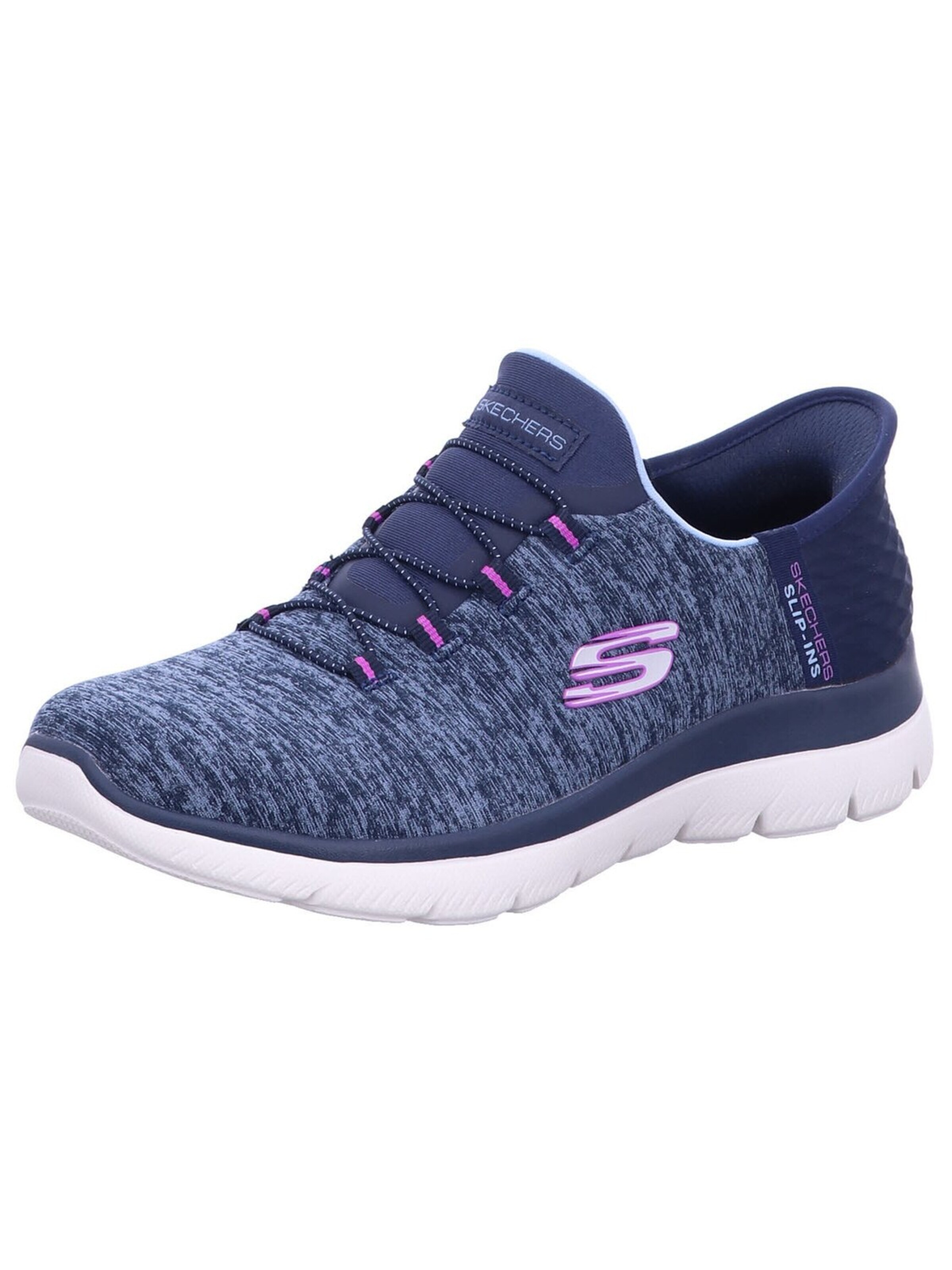 SKECHERS - Zapatillas deportivas bajas 'Slipper Damen 149937 NVPR Leder-Mix in blau' en azul: frente