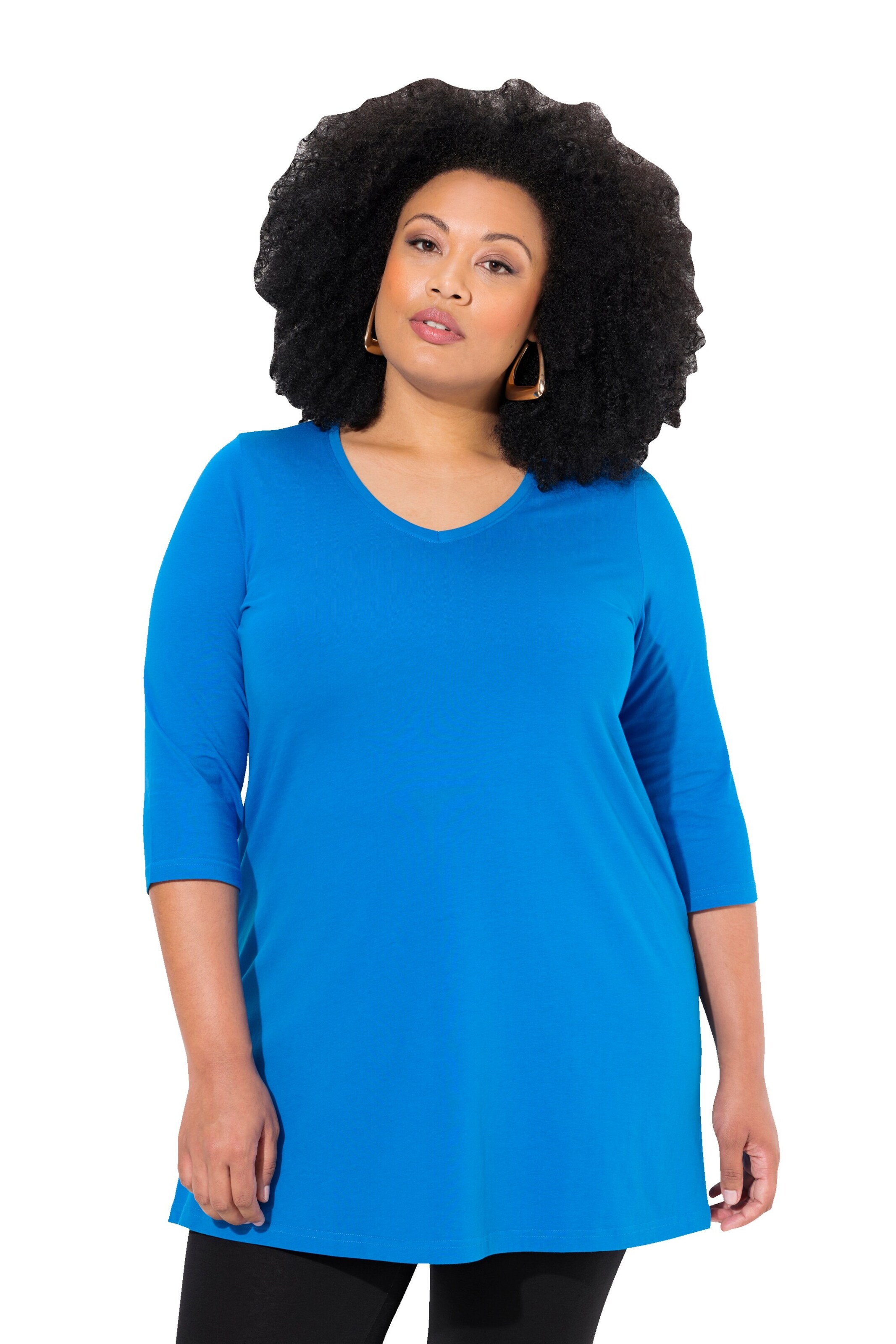 Ulla Popken Shirt in Blauw: voorkant
