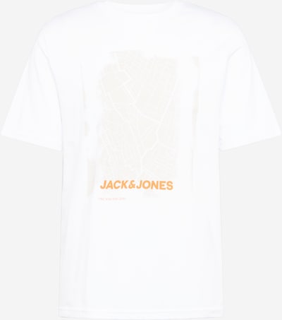 JACK & JONES T-Shirt 'CITY MAP' in beige / orange / weiß, Produktansicht