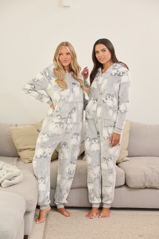 Loungeable Strampler 'Penguin' in Grau