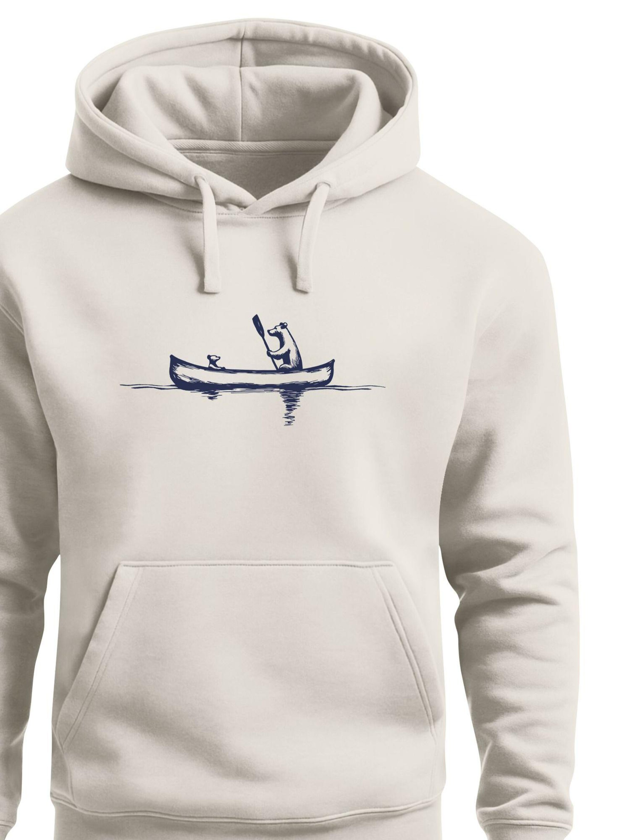 Neverless Sweatshirt 'Bär Kanu' in Beige