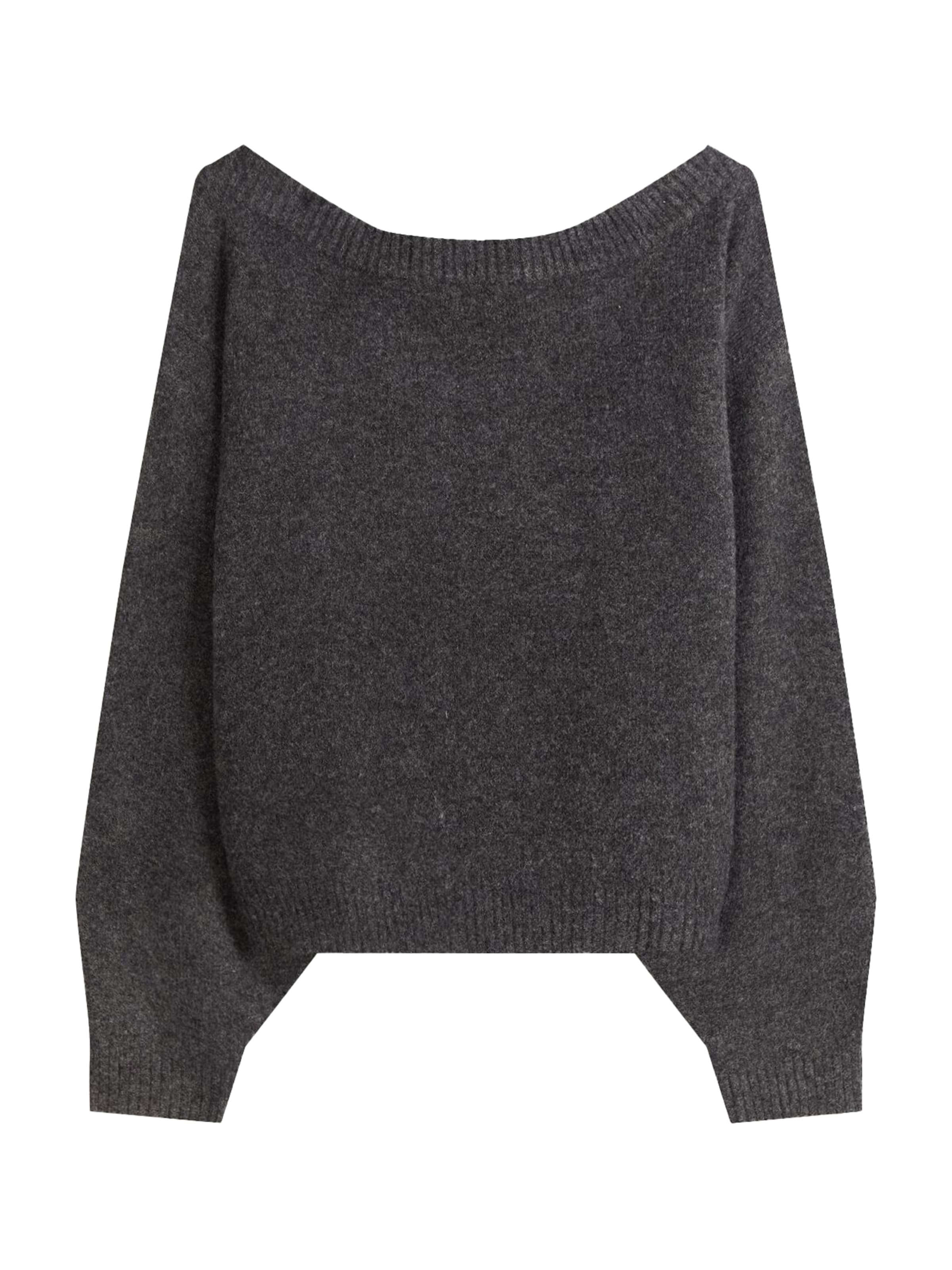 Pulover de la Bershka pe gri: față