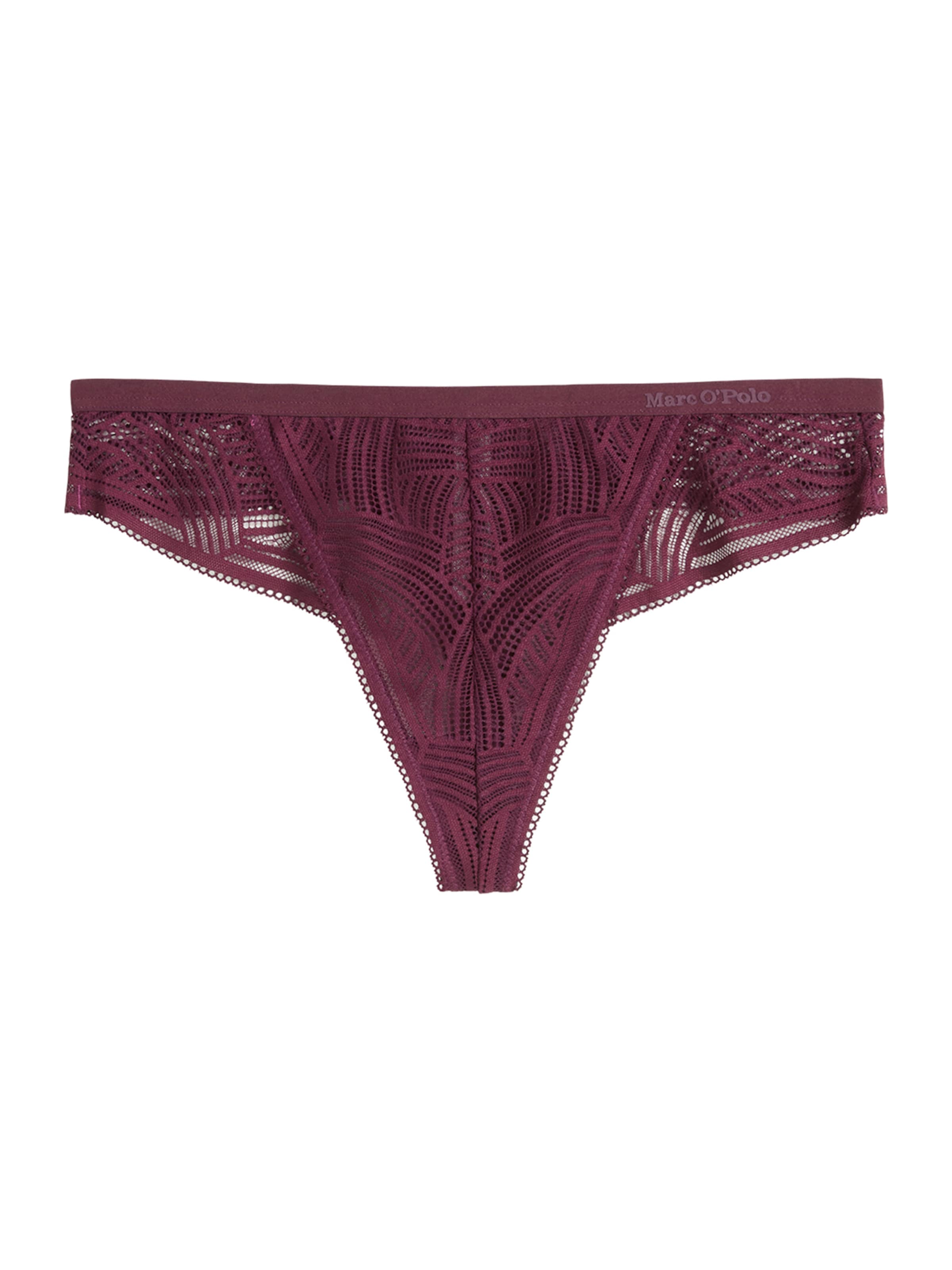 Marc O'Polo String ' Timeless Lace ' in Rood: voorkant