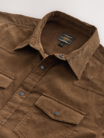 Next Comfort Fit Hemd in Braun