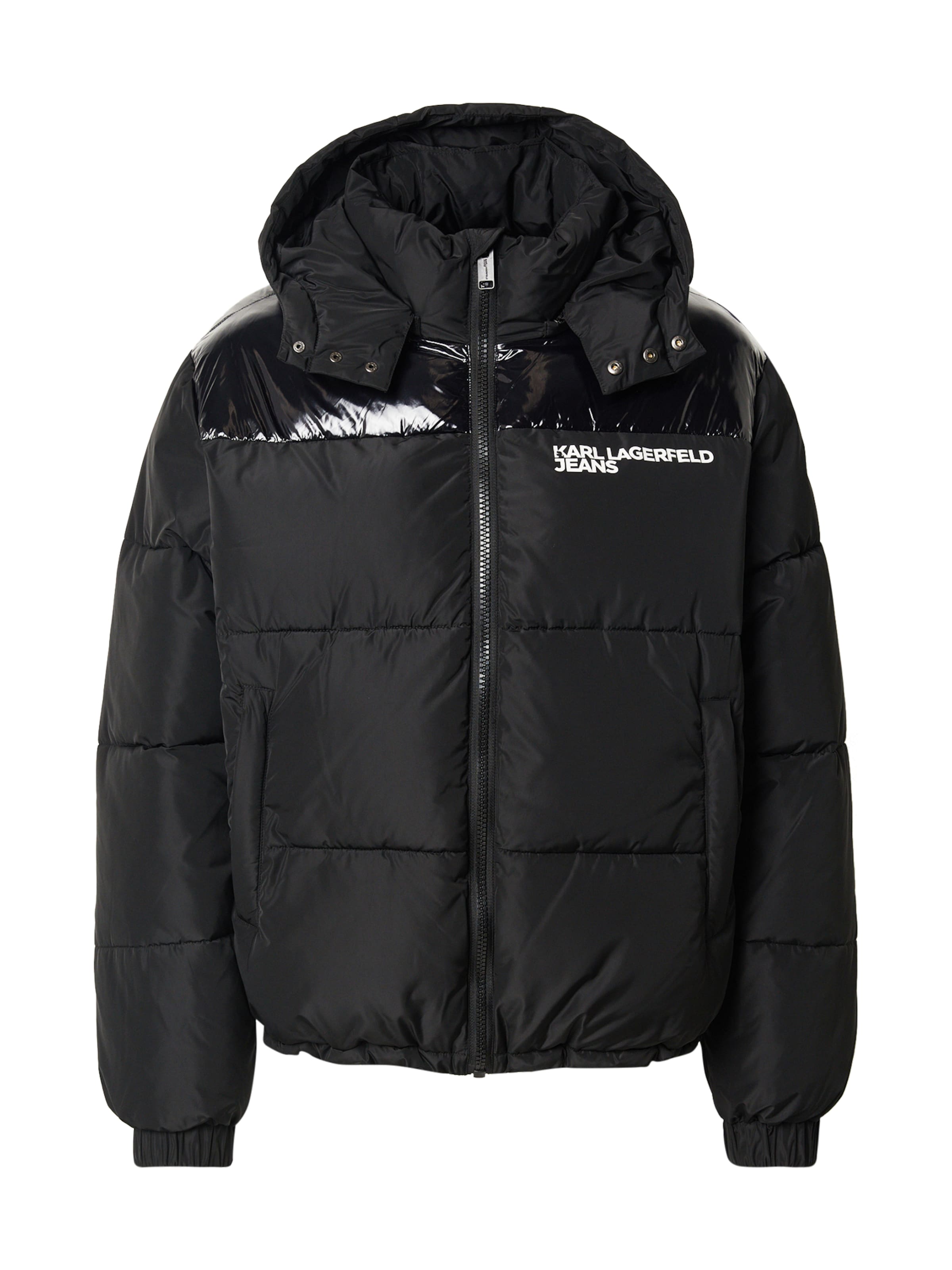 KARL LAGERFELD JEANS Зимно яке в черно: отпред