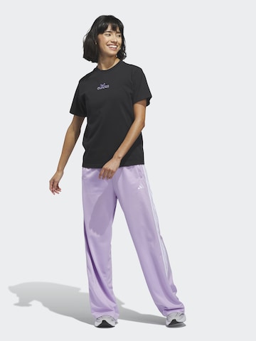 ADIDAS SPORTSWEARTehnička sportska majica 'LIN BOW' - crna boja: prednji dio