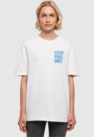 Merchcode Shirt 'Good Vibes Only' in Weiß: predná strana