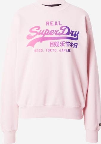 Superdry Sweatshirt in Roze: voorkant